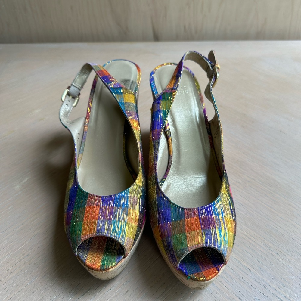 Stuart Weitzman Multicolor Slingback Sandals